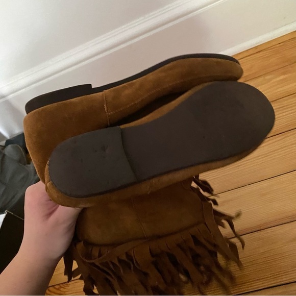 Brown Fringe Tribal Boots | size 7.5 - Picture 6 of 6